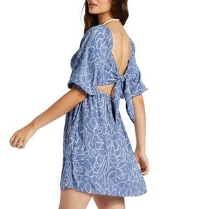 Roxy - Satin Sands Mini Dress- Lightweight Beach Mini Dress- Medium